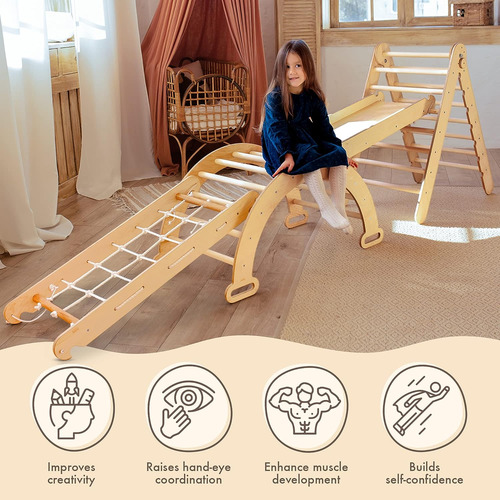 Goodevas Montessori - Juego De Escalada 4 En 1 Para Niños, T