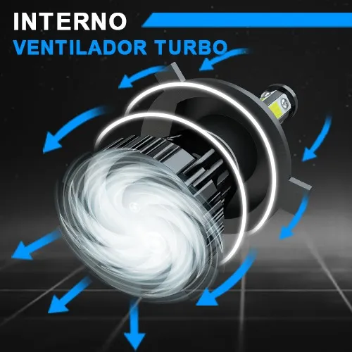 Kit De Faros Led 9003/h4, Haz Alto/bajo, 6000 K
