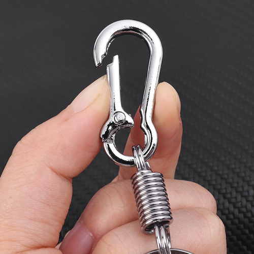 Llavero De Metal Con Resorte Y Hebilla De Mosquetón Resisten