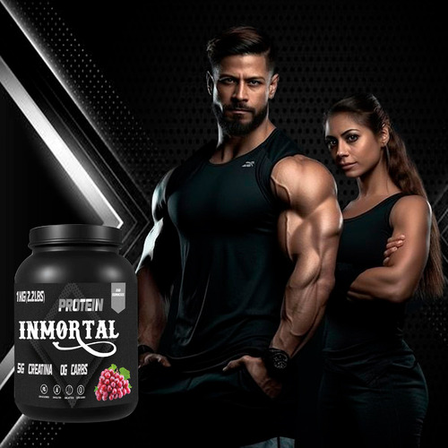 Dúo Peptonas Athena + Creatina Inmortal 90 Cap/1kg 200 Serv. Sin Sabor - Uva