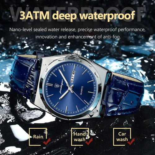 Reloj Poedagar Calendar Luminous A Prueba De Agua