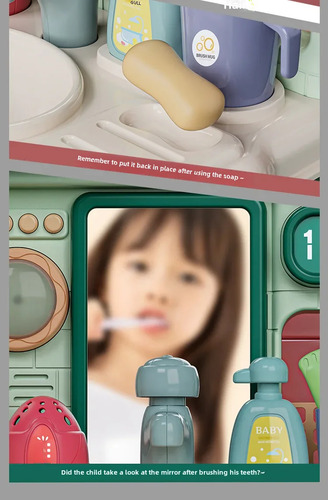 Juguetes De Limpieza De Simulación Para Lavabo, Regalo