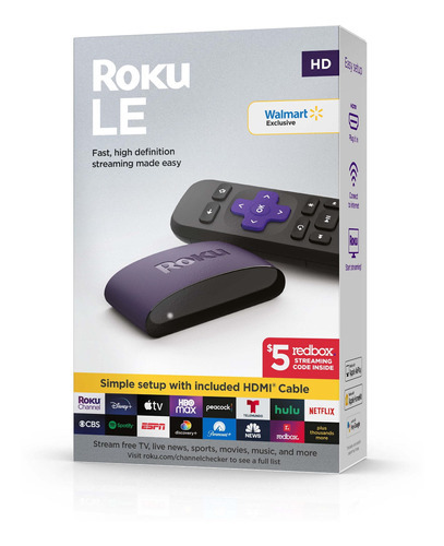 Roku Le Hd Sku #3930s4 Fas Definition Streaming Made Easy Color Negro/Violeta Tipo de control remoto Estándar