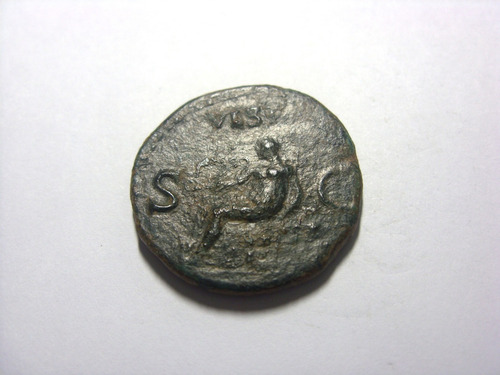 Imperio Romano- Caligula 37-41 D. C. As Bronze, Rara. (Usado)