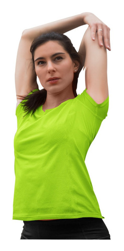 Imagen 2 de 10 de Camiseta Mujer Deportiva Antitranspirante Dryfit Nacional