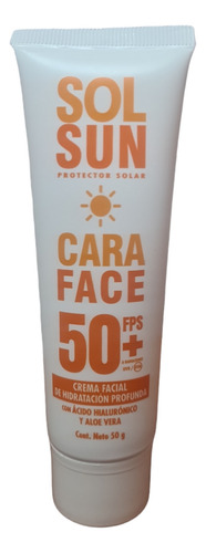 Solsun, Protector Solas 50 Fps+, Resistente Al Agua, 100 Gr