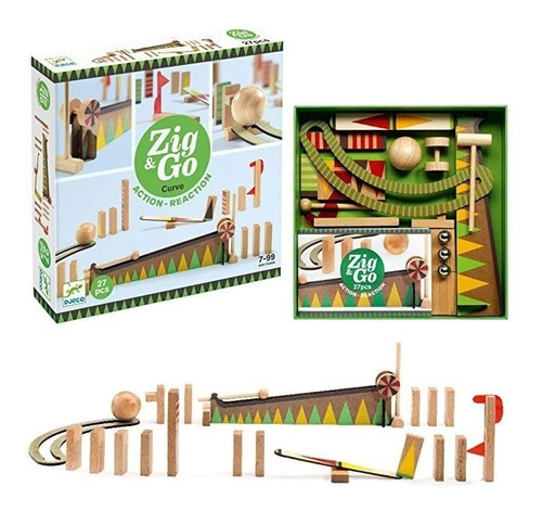 Djeco  - Juego De Construcción De Dominó (madera, 27 Piez.