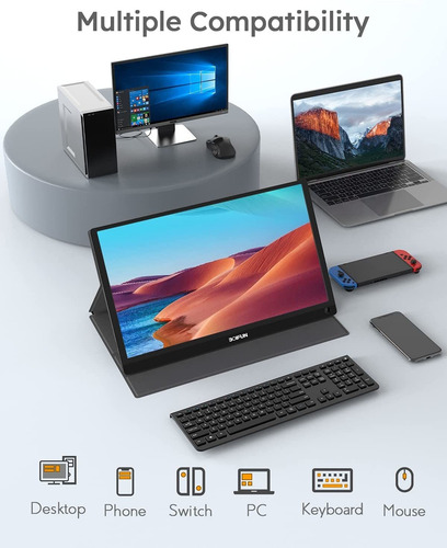 Imagen 6 de 9 de Monitor Portátil Boifun, 15,8 «1080p, Usb C, Hdmi, Ips