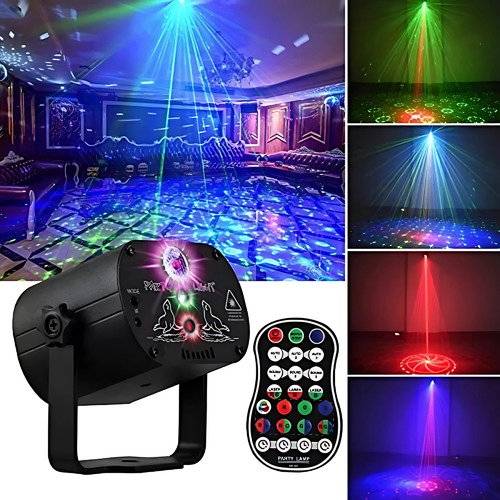 Projetor Strobo Led Luzes Laser Para Festas 60 Padrões Dj Flash Rgb 110v/220v