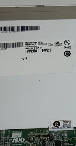 Tela 11,6 Led P/ Netbook Acer Aspire One 722 B116aw Original (Usado)