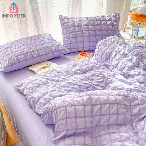 Set 3pz Funda Duvet Edredon Individual Sabana Almohada