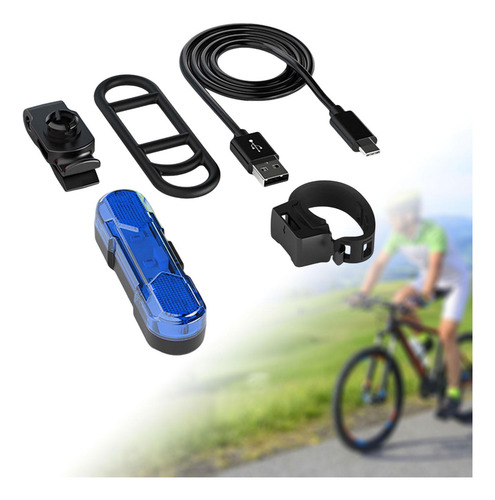2 Lámpara Trasera Para Bicicleta, Luz Para Bicicleta, Azul