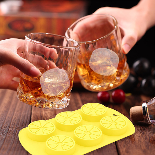3 Pcs De Silicona Para Cubos De Hielo Bandeja Limón Plastico
