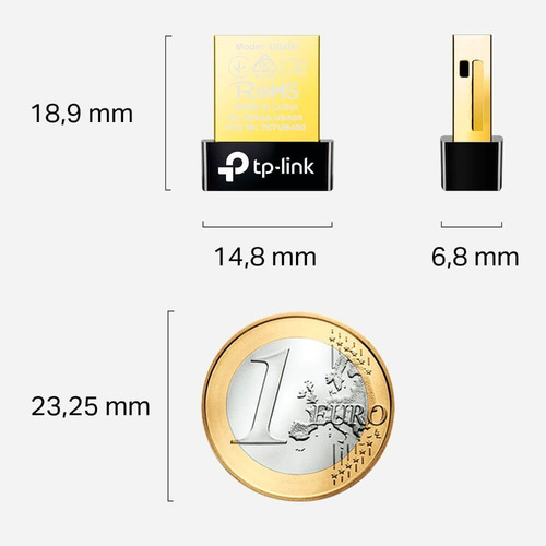 Imagen 5 de 8 de Adaptador Receptor Bluetooth Usb 4.0 Nano Ub400 Tp-link