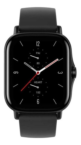Imagem 1 de 4 de Smartwatch Amazfit Fashion GTS 2e 1.65" caixa de liga de alumínio pulseira obsidian black de silicone A2021