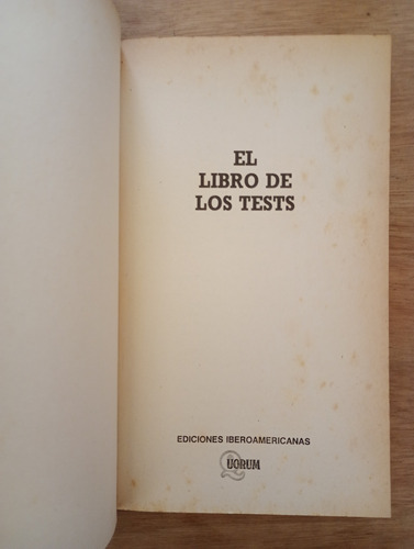 El Libro De Los Tests - Dr. Francisco Alonso Aragón Et Al. (Usado)