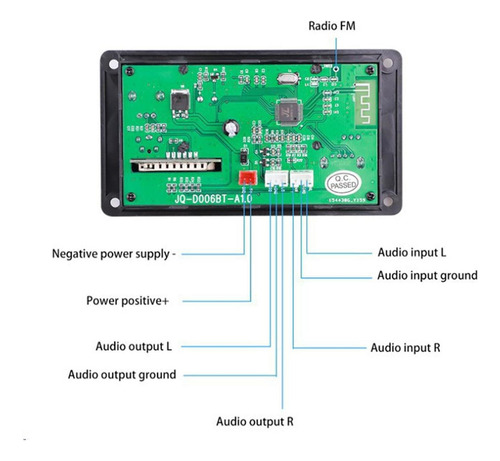 Placa Decodificadora De Mp3 Bluetooth, 12v, Usb, Tf, Usb,