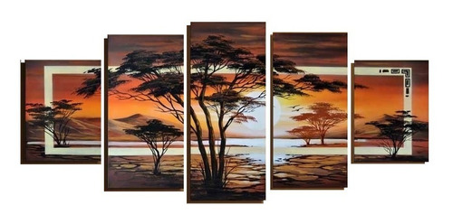 Cuadro Pintura Arte A Mano Decorativo Moderno 18 Pagos