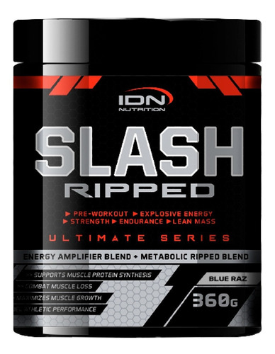 Slash Ripped Idn - Pre Entreno + Quemador Sabor Grape