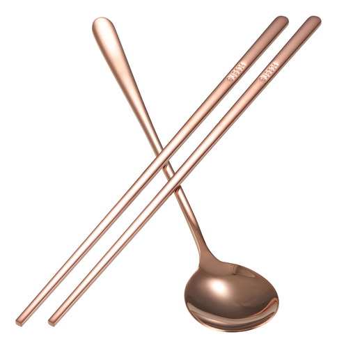 Juego De Palillos Spoon 304 De Acero Inoxidable, Estilo Core