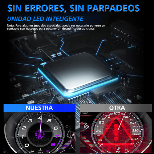 Para Toyota Highlander 2011-2019 Led Faros Luz Alta Baja H11