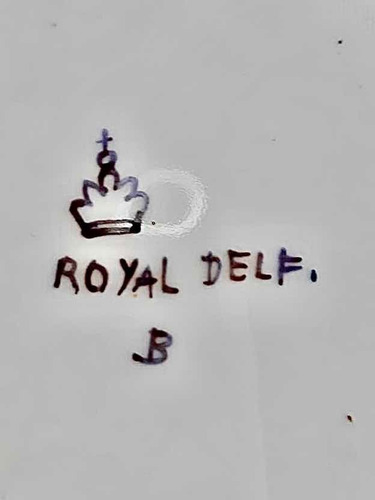 Antiguo Plato De Loza Royal Delf Holland
