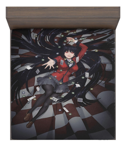 Kakegurui Anime Frazada Manta Polar Soft Personalizada