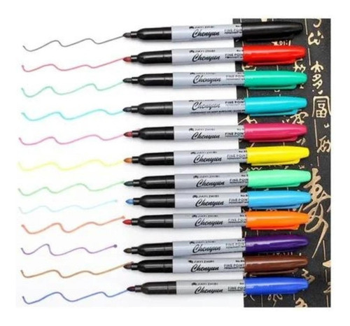 12 Plumones Marcador Permanente Sharpie Colores Tropical