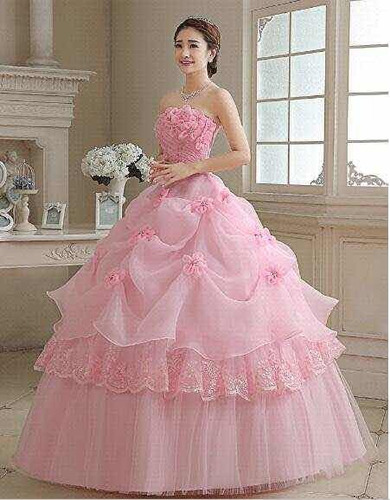 vestido de festa de 15 anos rosa