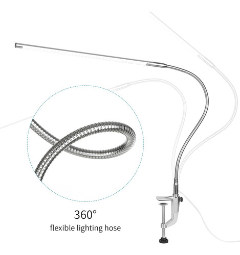 H Usb Clip-on Lâmpada De Mesa Branco Iluminação Tocando