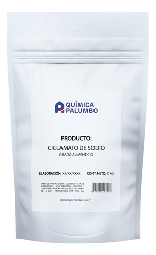 Ciclamato De Sodio X 1 Kg. Grado Alimenticio. Premium