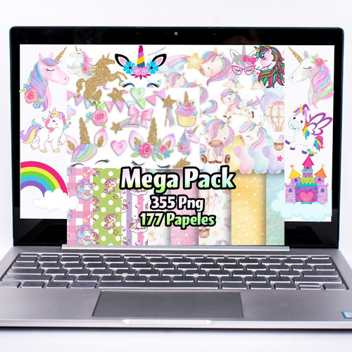 Kit Imagenes Png Unicornio Cliparts Más Papeles Digitales