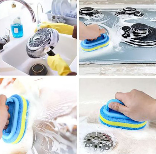 4 Cepillos Limpieza Multifuncional Para Hogar Oficina Baño