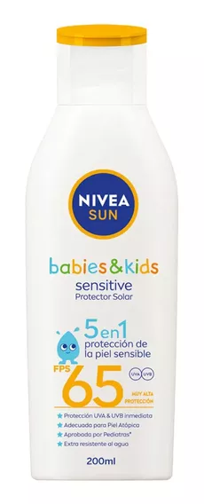 Protector Solar Nivea Babies & Kids Sensitive Fps 65 200ml