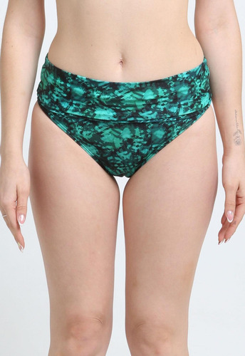 Bikini Calzón Pin Up Doble Uso Estampado Verde