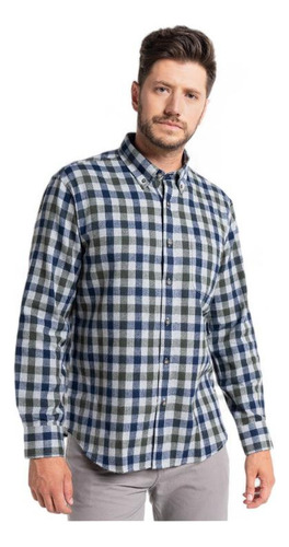 Camisa Hombre Potros Alcalá Verde/azul