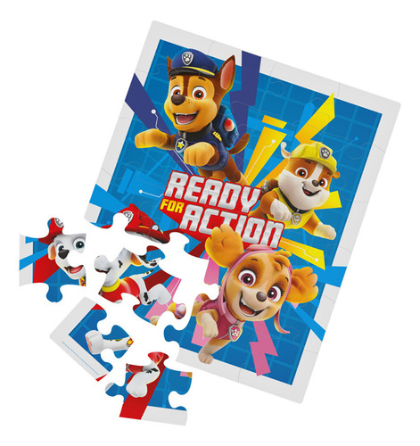 Paw Patrol, Rompecabezas De 24 Piezas En Estuche Con Asa