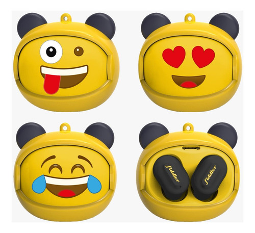 Audífono Bluetooth Rolling Face Emoji