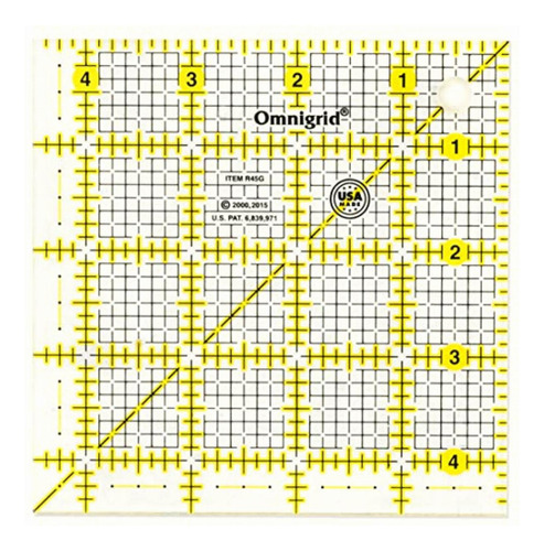 Omnigrid Reglas De Costura Cuadradas De 4-1/2 Pulgadas, 4-½