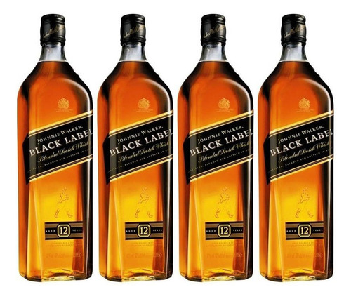 Pack X4 Jhonnie Walker Black Label 1l