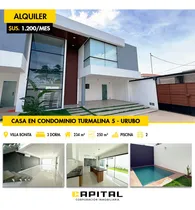Comprar Moderna Y Linda Casa En Alquiler En El Urubó   Condominio Turmalina 5  