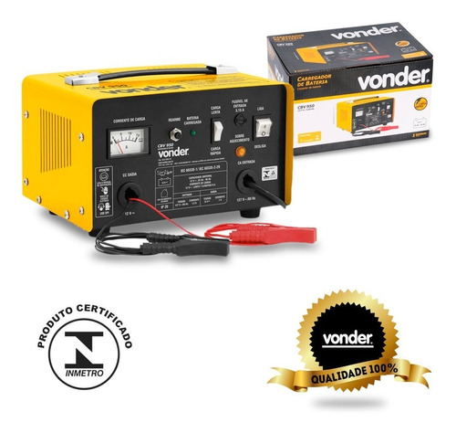 Carregador De Bateria Portátil 12 Volts Cbv950 Vonder 110v