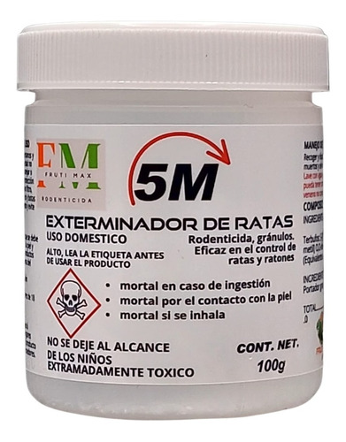 5m Exterminador Raticida Veneno Para Ratones Ratas Cebo