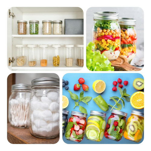 Tapa De Jar Mason Uxcell 24 Pcs, Propina Regular De Tapas De