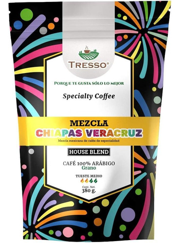Café Mezcla Chiapas Veracruz Grano - 380 Gramos