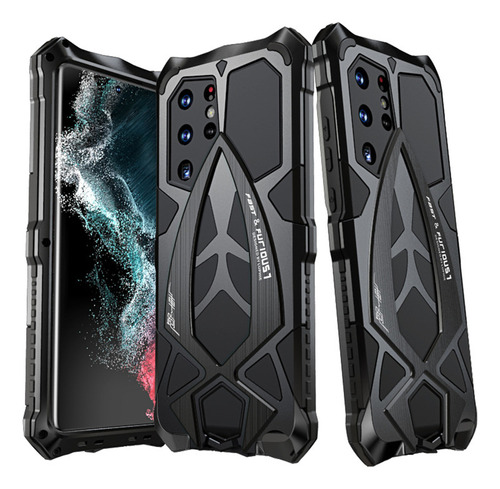 Carcasa Trasera Resistente De Metal Armor Para Samsung Galax