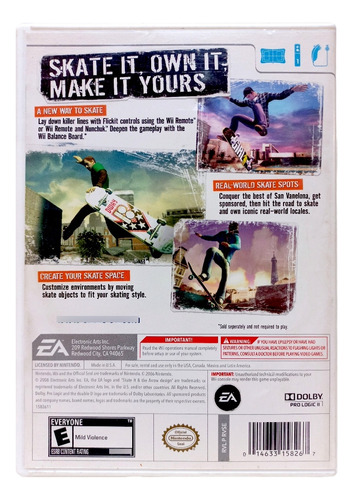 Skate It Nintendo Wii En Español (Reacondicionado)
