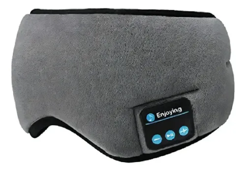 Máscara de Dormir Bluetooth AAE Tapa Olho Cinza com Fones Embutid...