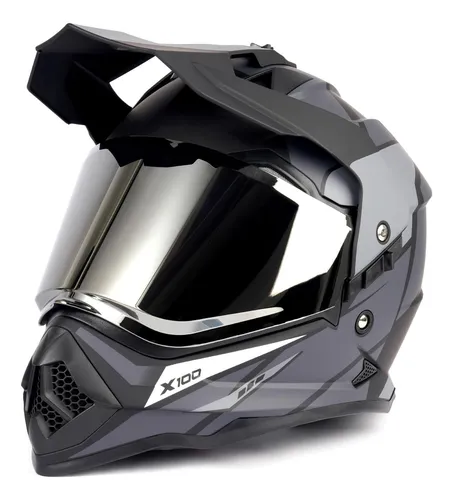 Casco De Motocicleta Dual Sport Certificado De Orthrus Dot D