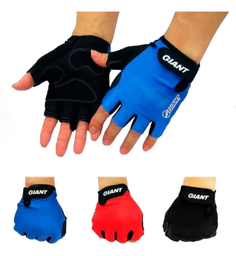 Guantes Medio Dedo Cortos Bici / Moto Gel-protec Giant Sia++